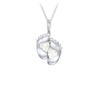 mum to be baby shower Gemstone heart and baby feet birth stone necklace new mum